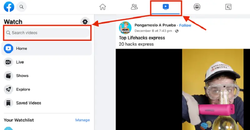 Find Video كيفية تنزيل مقاطع الفيديو من فيسبوك