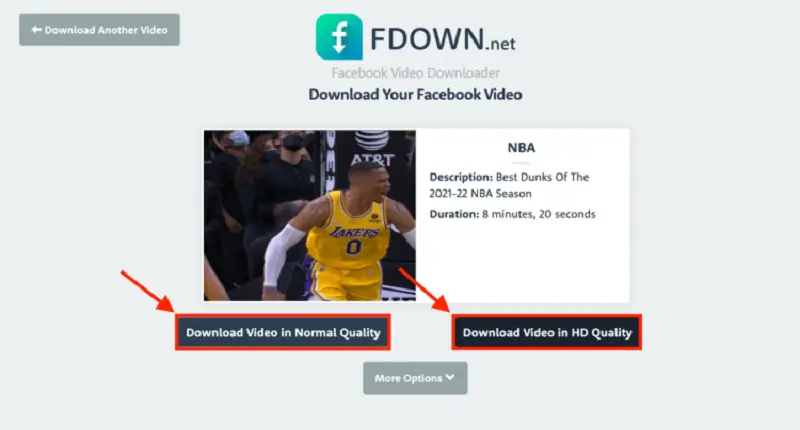 Pick Quality and Save Video كيفية تنزيل مقاطع الفيديو من فيسبوك