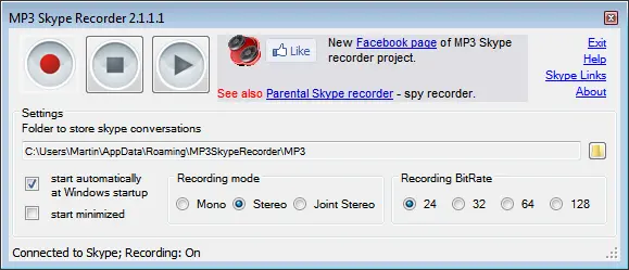MP3 Skype Recorder