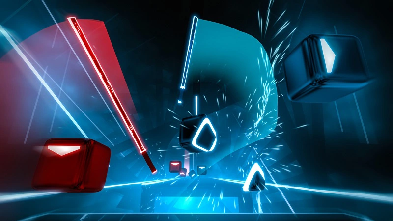BEAT SABER أفضل العاب الواقع الافتراضي على بلاي ستيشن
