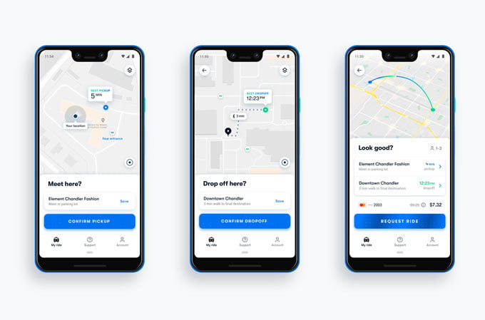 طلب السيارات عبر تطبيق Waymo One