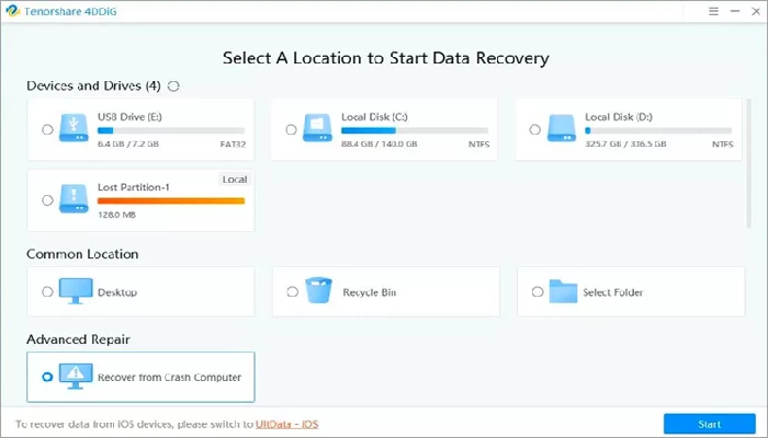 Tenorshare-4DDiG-Data-Recovery برنامج استعادة بيانات