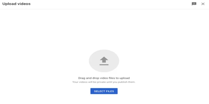 اختيار ملف فيديو لتحميله