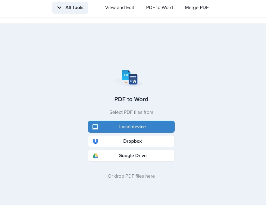 Select “PDF to Word”,