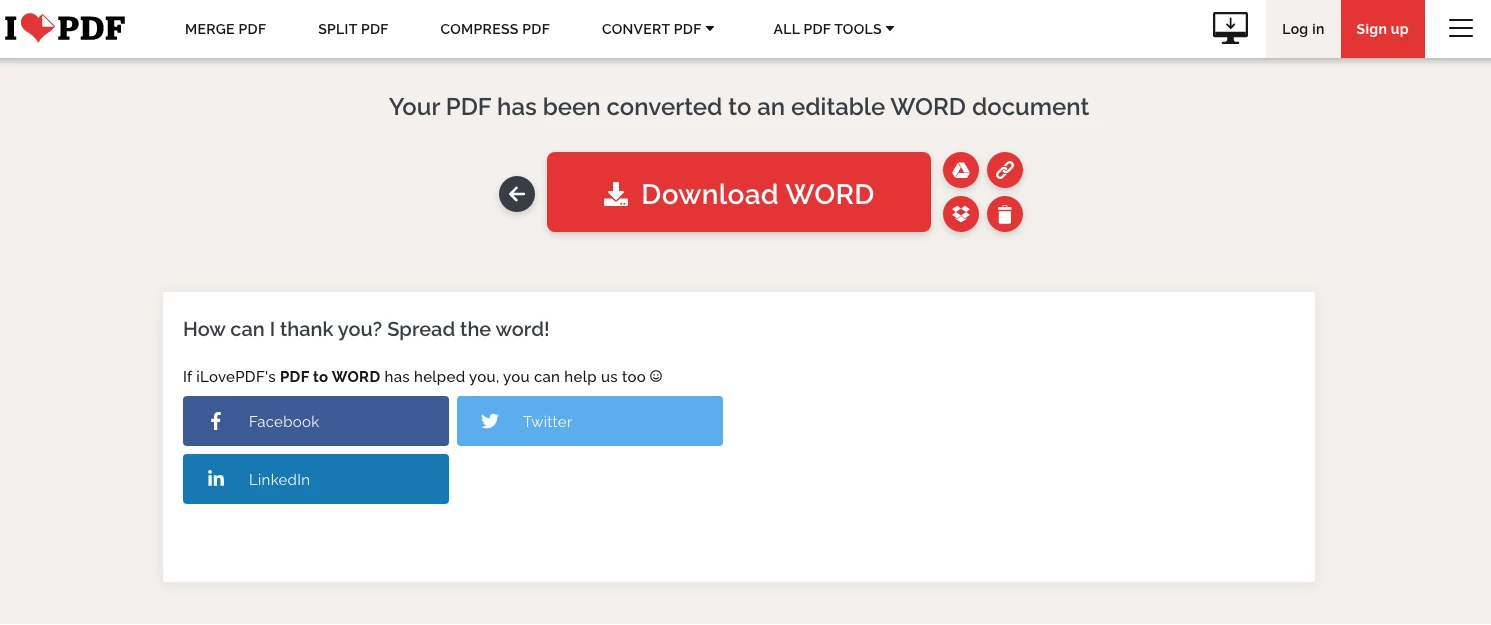 Your Word document has been created now!