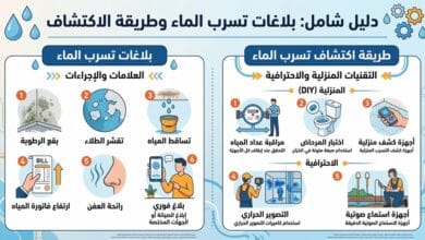 طريقة اكتشاف تسرب الماء